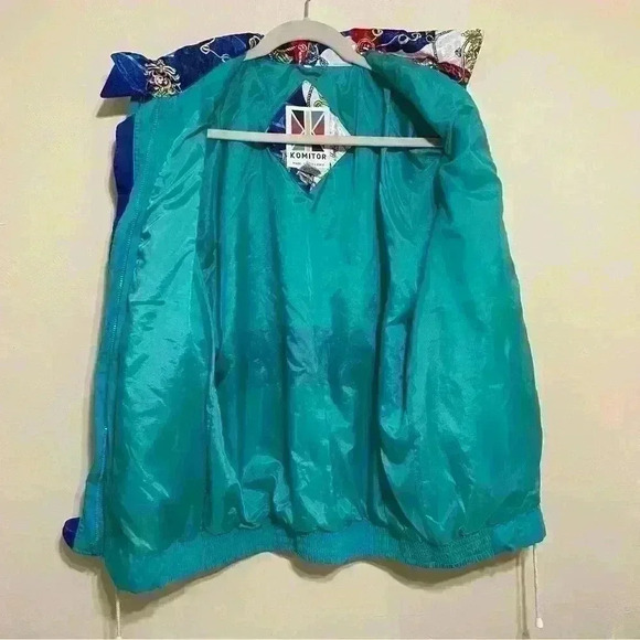 Vintage Komitor Jacket Women 18/20 Green Purple Mid Length Coat 80s,90s - Picture 6 of 15